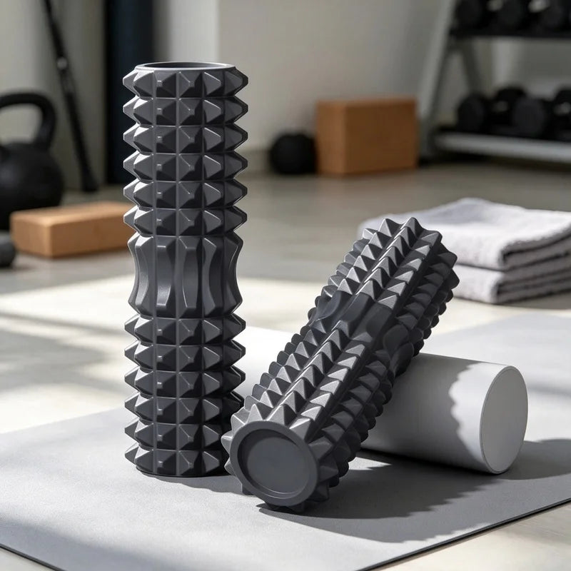 45cm Yoga Foam Roller Set, Muscle Massage Yoga Column With Yoga Blocks, Pilates Fitness Exercise Equipment For Gym