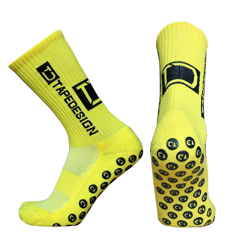 tapedesign football socks Round Silicone Suction Cup Grip Anti Slip Soccer Socks Sports Men Women Baseball Rugby Sock