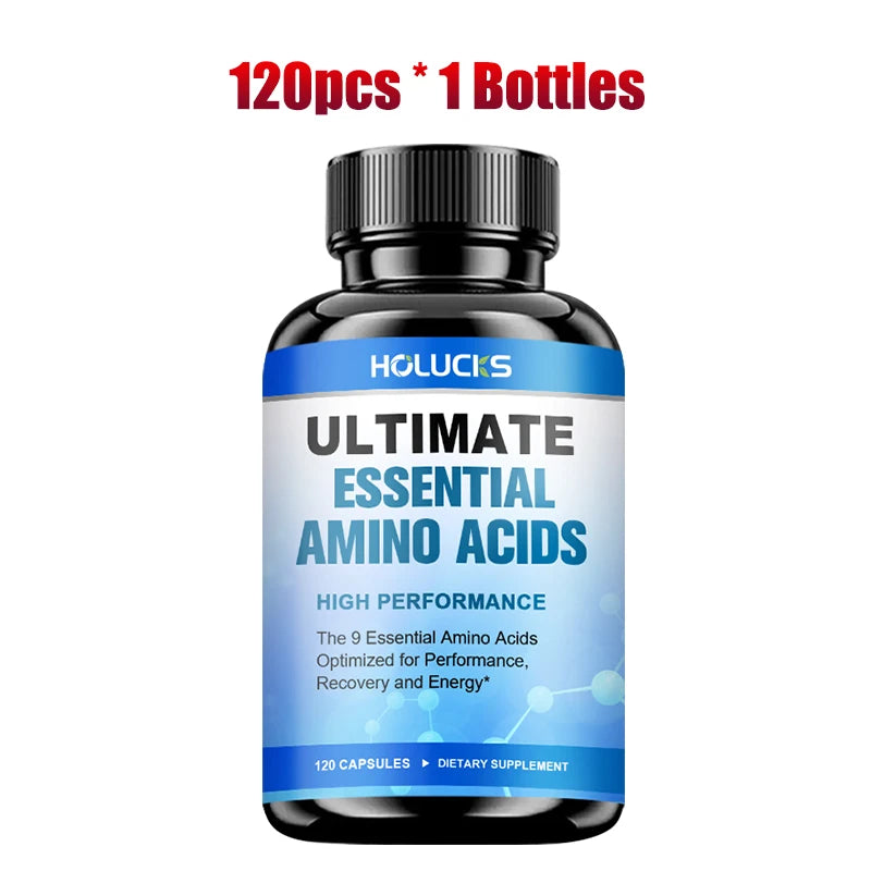 HOLUCKS Ultimate Essential Amino Acids Supplement, Support Muscle Repair, Recovery & Boost Energy for Gym & Fitness Enthusiasts