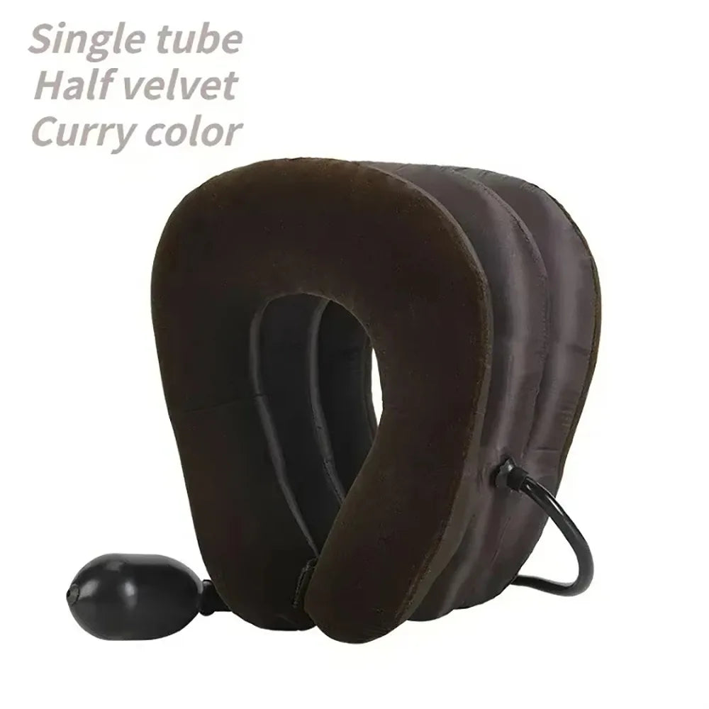 1Pcs Inflatable Air Cervical Neck Traction 1 Tube 3 Layers Neck Stretcher Adjustable Orthopedic Pillow Collar Neck Support