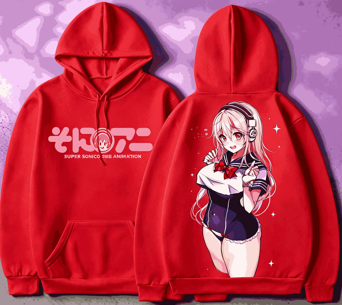 Super Sonico Neutral Men's and Women's Fashion Hip Hop Oversized Unisex hoodies sweatshirt Sports Graphic Comfortable Couples