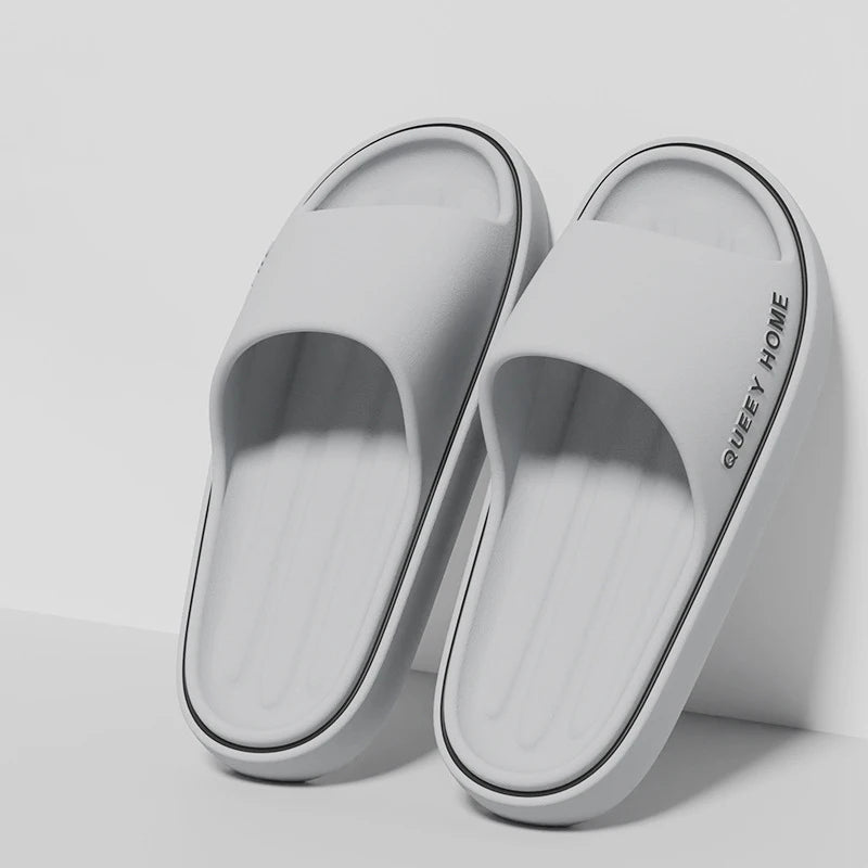 Men's poop - stepping - feeling slippers, suitable for summer, for home use, indoor, bathroom - anti - slip, with thick soles