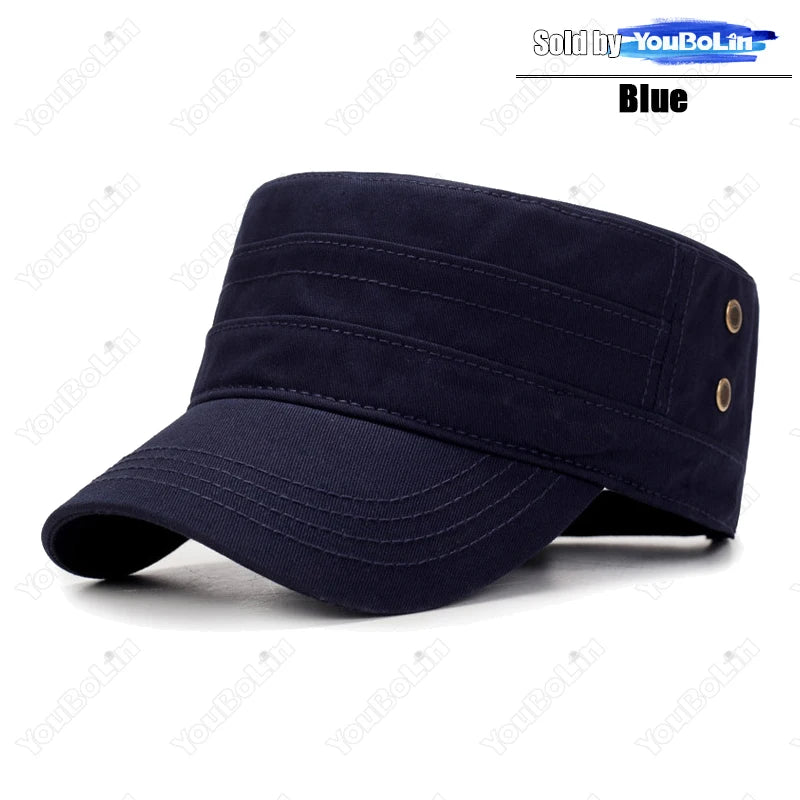 New Fashion Unisex Metal Logo Cotton Adjustable Flat Cap Classic Men Women Outdoor Casual Sport Hat Trucker Caps Dad Hats