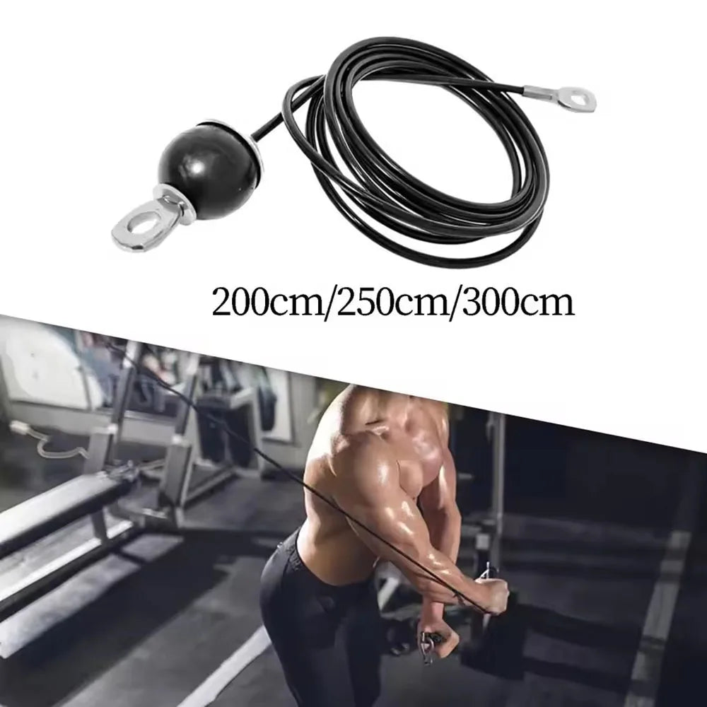 Adjustable Fitness Pulley Cable DIY Gym Wire Rope High Strength Steel Cable for Home Workout Strength Training Equipment