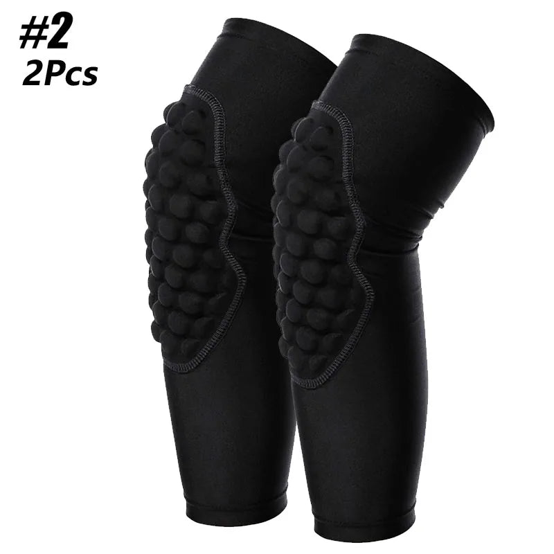 1/2Pcs Honeycomb Knee Support Knee Pads Brace Leg Sleeve Calf Compression Knee Protection For Kids Child Sports Football