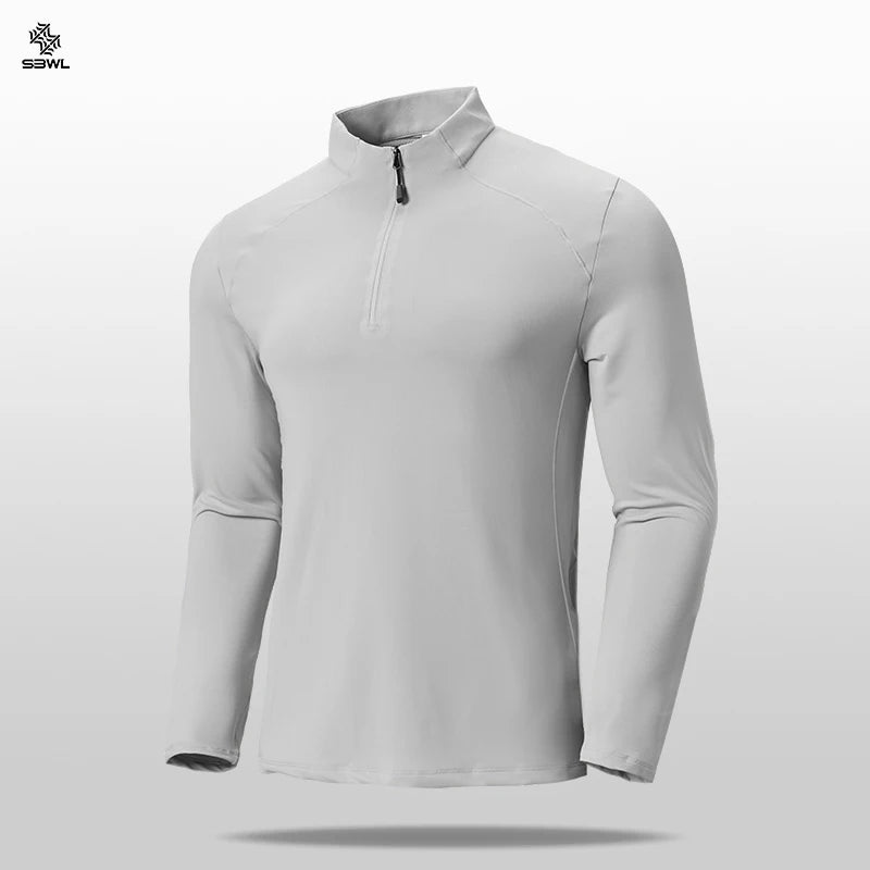 SBWL Men's High Quality Cycling Hiking Outdoor Sports Long Sleeve T-Shirt Leisure Speed Dry Running Fitness Sports Clothing Tops