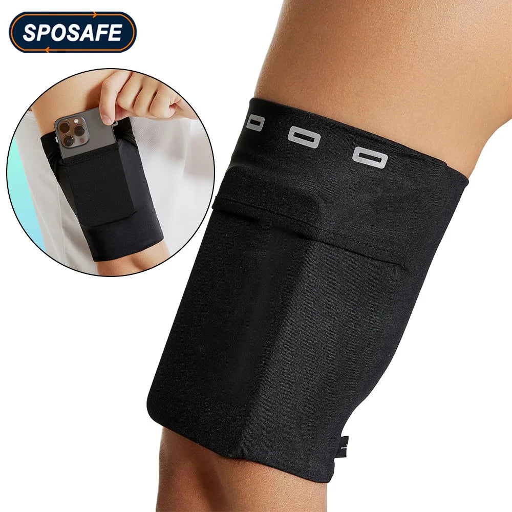 Running Phone Holder Arm Bag, Phone Armband with Larger Storage Space, Sturdy Zipper for Running, Working Out, Hiking and Biking