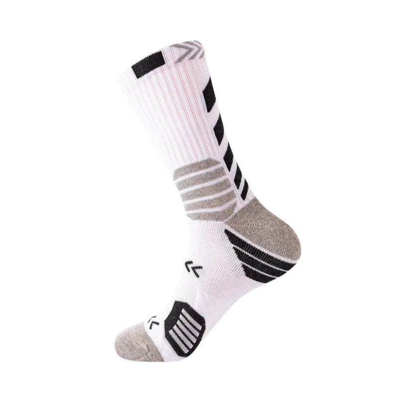 1pair Men's Cotton Sports Sock Comfortable Fashion Cotton Breathable Middle Tube Socks Soft Shock-Absorbing Breathable Male Sox