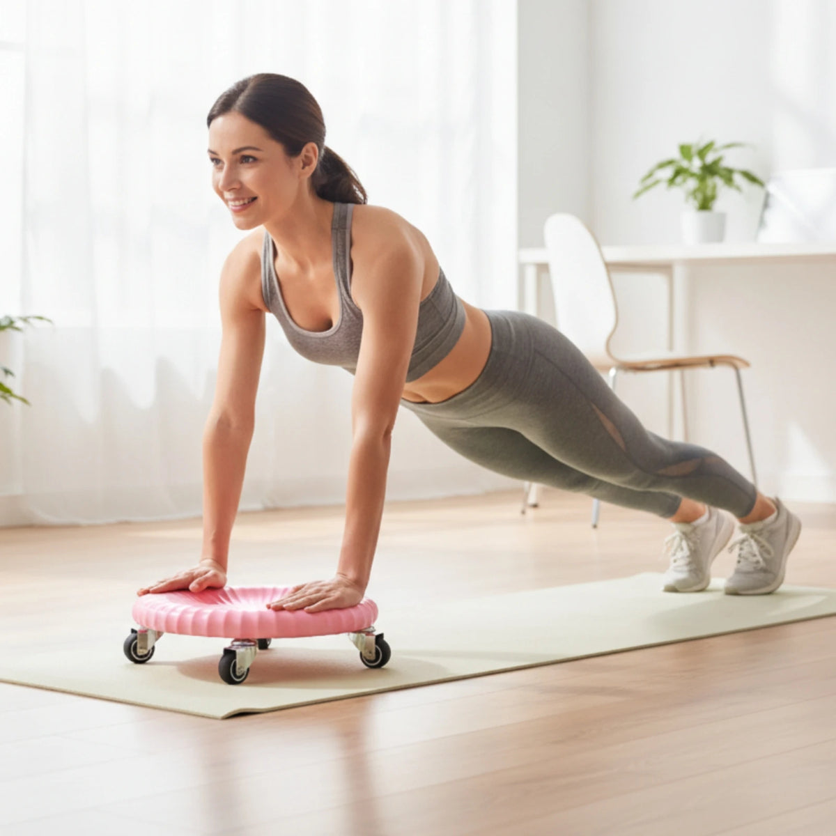 Abdominal Training Slider Multi-Directional Core Training Slider with Wheels Ab Workout Equipment Rotating Sleek Design