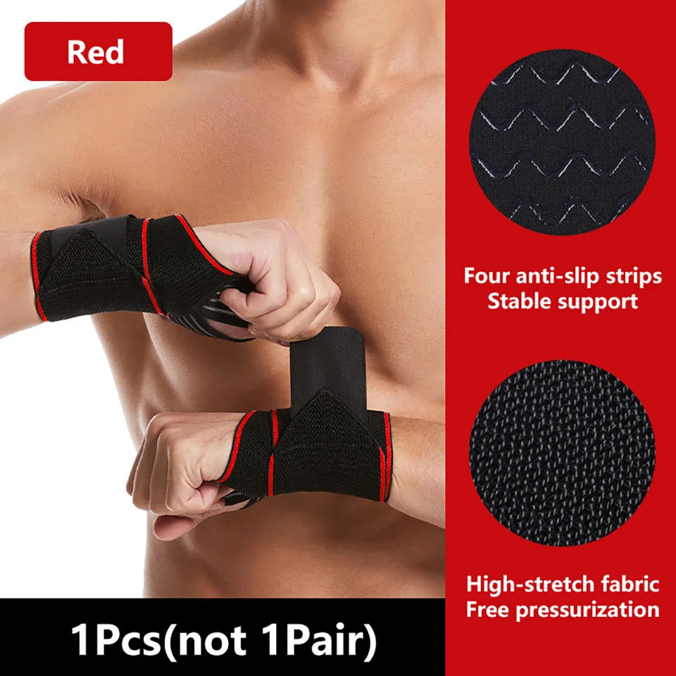 1PCS Adjustable Wristbands Wrist Support Bracer Gym Sports Wristband Carpal Protector Breathable Injury Wrap Band Strap Safety
