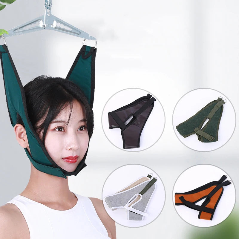 Fixed Strap Pain Relief Chiropractic Tools Headgear Hanging Cervical Traction Device Stretch Neck Harness Neck Stretcher Belt