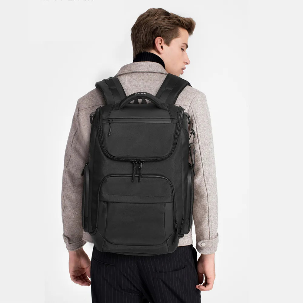 OZUKO Multifunction Men Backpack Large Capacity Waterproof Backpacks 15.6 inch Laptop Backpack Outdoor Travel Business Male Bag