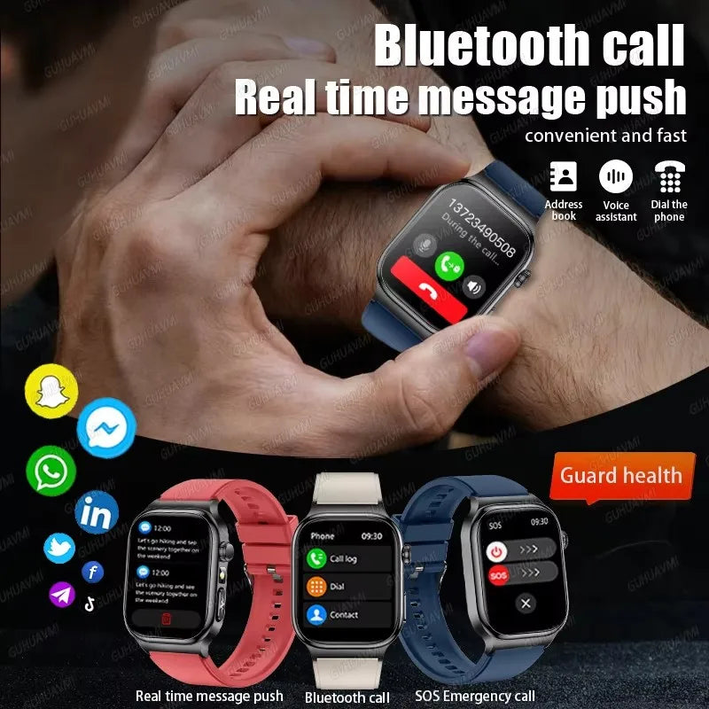 2026 New Hospital Level Health Smart Watch Body Fat ECG Blood oxygen BP Health AMOLED Screen HD Call Sport Smart Watches For Man