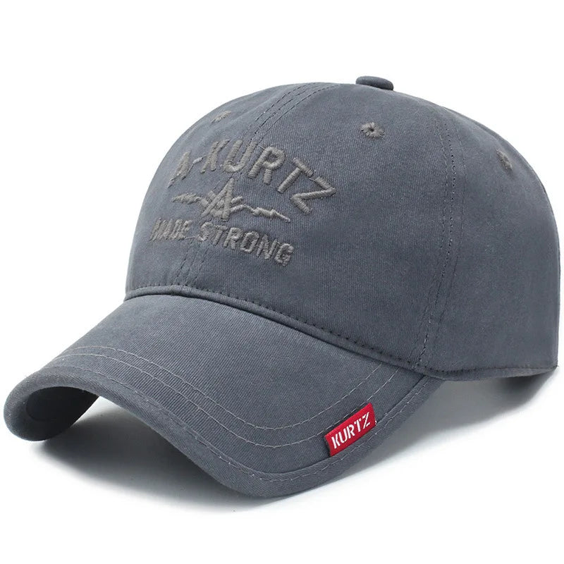 Hat Men's Outdoor Embroidered Letter Soft Top Shade Baseball Cap Spring and Autumn Korean Version of the Tide Middle-Aged and El