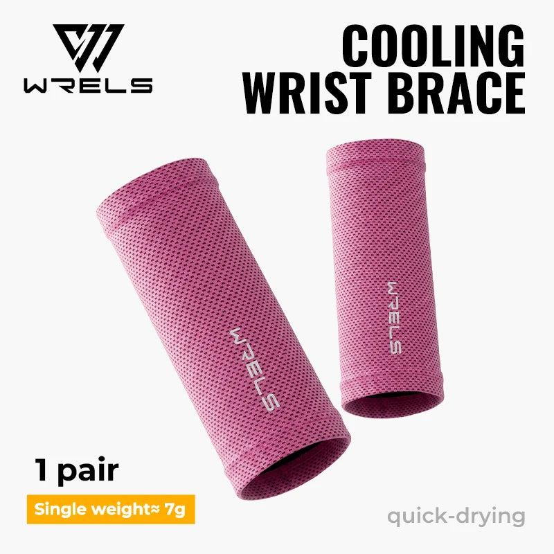 WRELS Wristband Cooling Absorbent Sweatband Breathable Quick Dry Sport Wrist Support Basketball Running Tennis Band Wrist Wrap