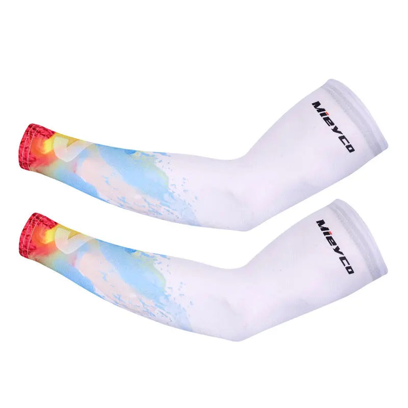 Mieyco Cycling Arm Sleeve Breathable Quick Dry UV Protection Running Ice Fabric Arm Sleeves Fitness Basketball Sunscreen Bands