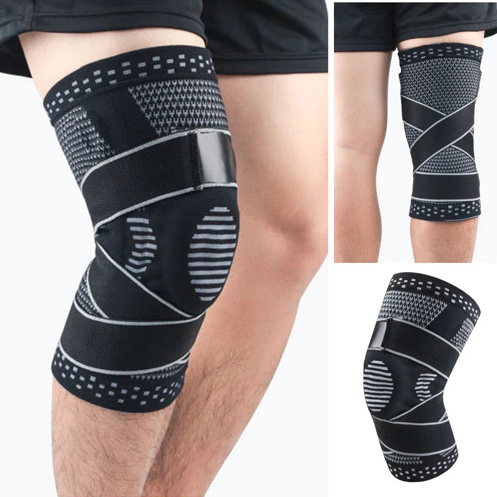1Pcs Compression Knee Brace with Side Stabilizer Adult Joint Pain Relief Knee Support Meniscus Tear Sports Knee Brace Basketball