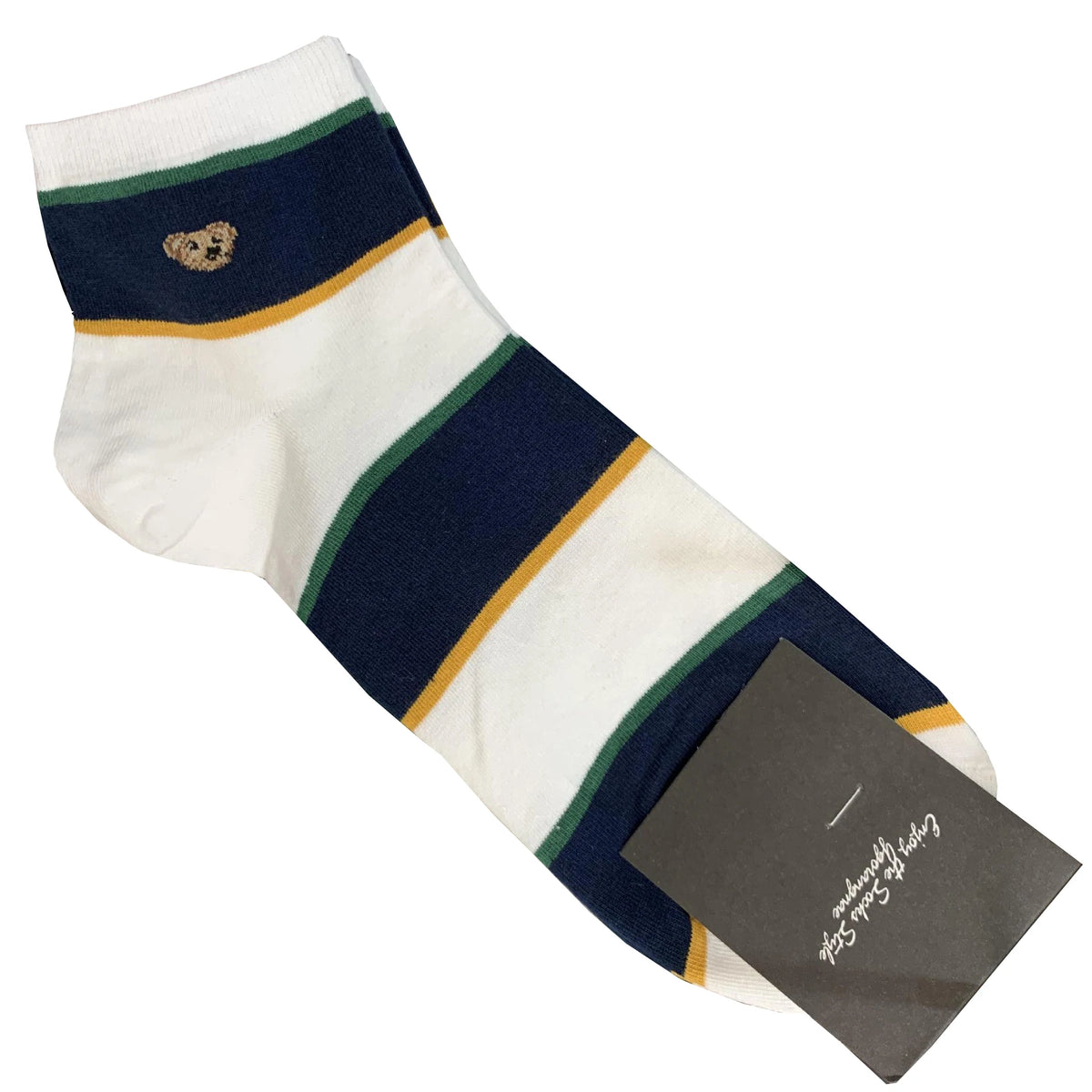 Good Quality Cartoon Gentleman Bear Men's Socks Cotton Harajuku Style Sport Boys Skateboard Novelty Breathable Christmas Gifts
