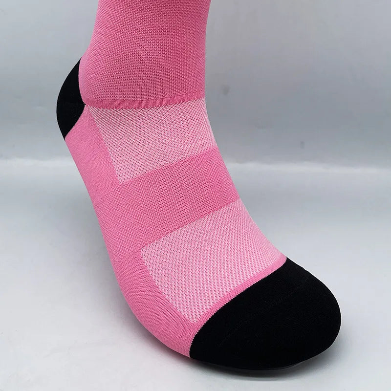 Sports Knee High Socks Quick Dry Durable Comfortable Cycling Running Socks Professional Breathable Outdoor Bicycle Socks