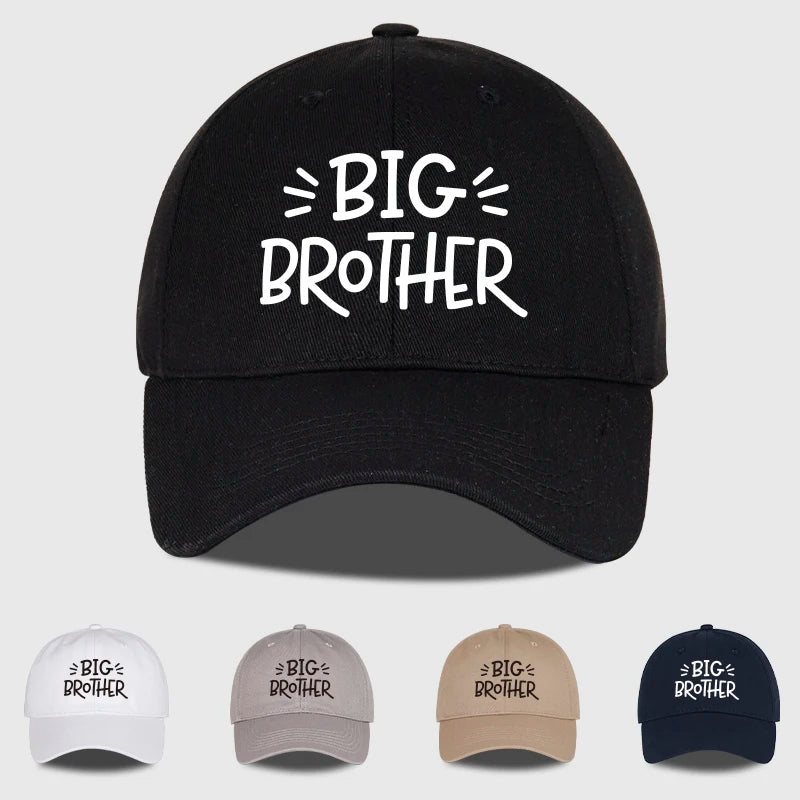 Coolwind BIG BROTHER Letter Print Soft-Peak Baseball Cap - Adjustable Outdoor Sports Cap - Unisex Men's Versatile Dad Cap