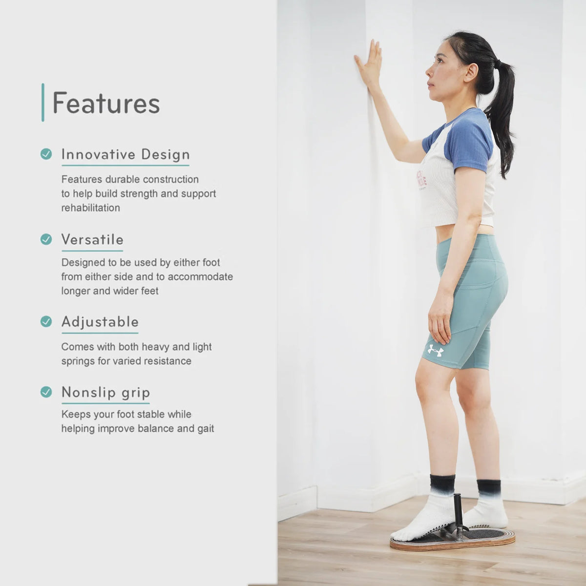Foot Corrector Pilates Exercise Strengthener Equipment Ankle Strengthener Exerciser Foot Alignment Tool for Studio Sports Home