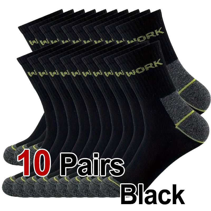 10/15 Pairs High-Quality Men Business Odor Proof Mid Tube Socks Sweat Absorbing Breathable All Season Sports Leisure Socks