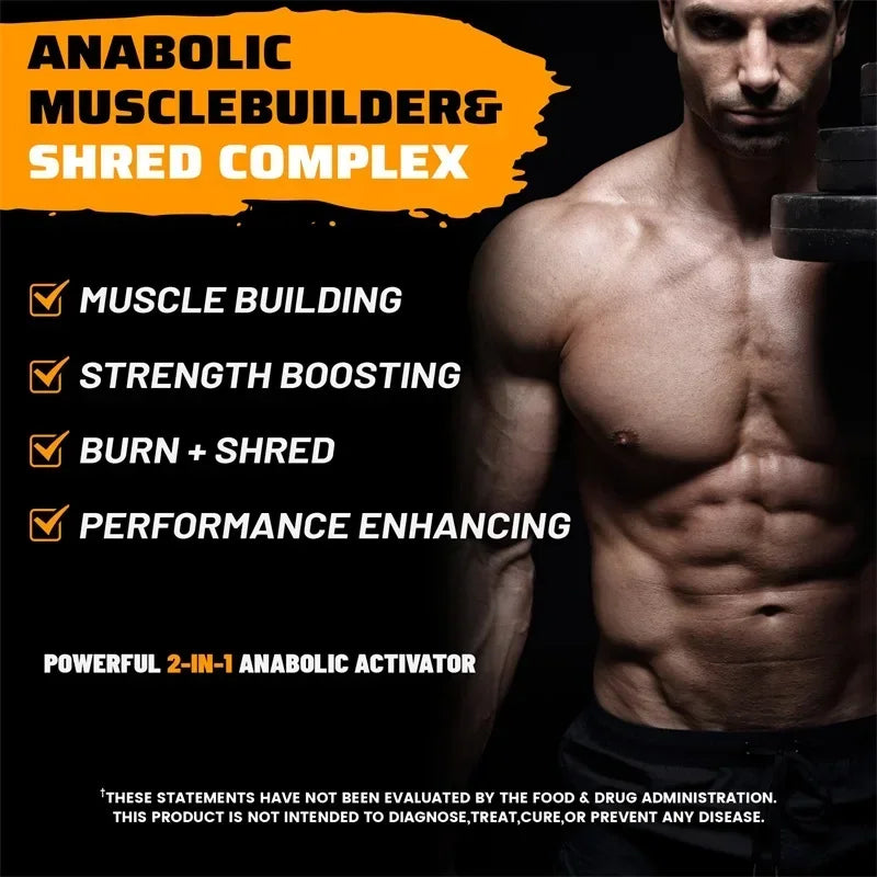 Anabol Ripped Supplement - Helps Build Lean, Firm, High-quality Muscle, Promoting Muscle Growth, Recovery & Strength Enhancement