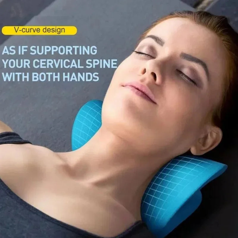 Neck Stretcher and Cervical Traction Device, Cervical Neck Shoulder Stretcher Massage Pillow Traction Device Muscle Relaxation