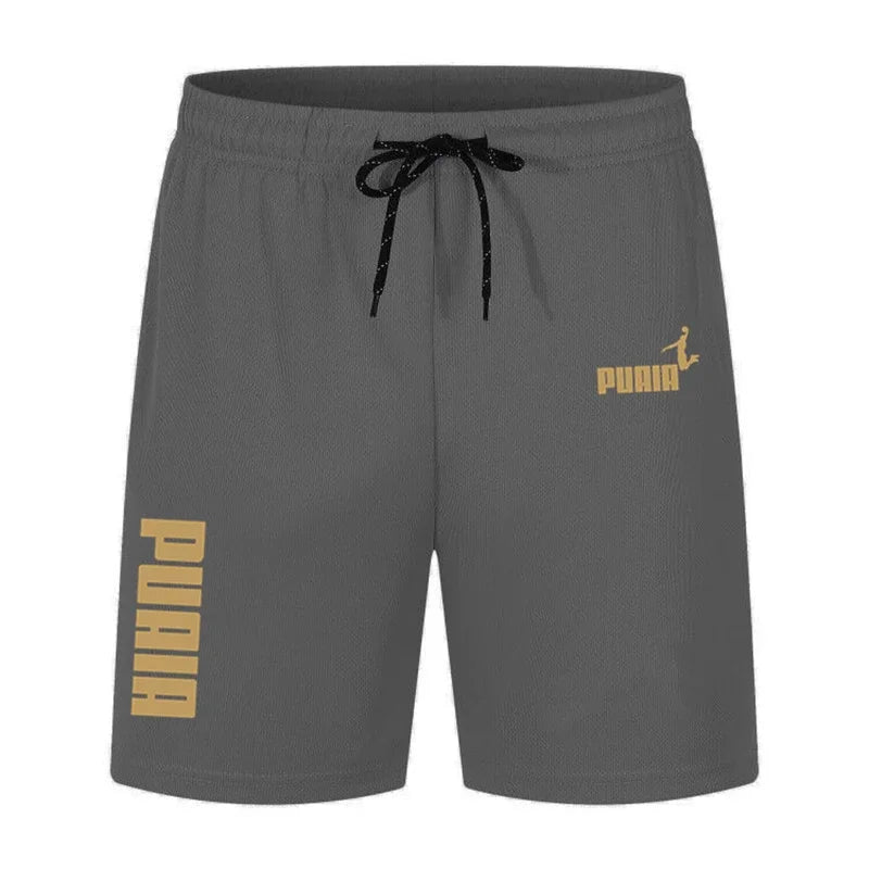 Men's Running Shorts Casual Sports Breathable Mesh Quick Dry Shorts Outdoor Hiking Clothing Fitness Quick Dry Drawstring Shorts