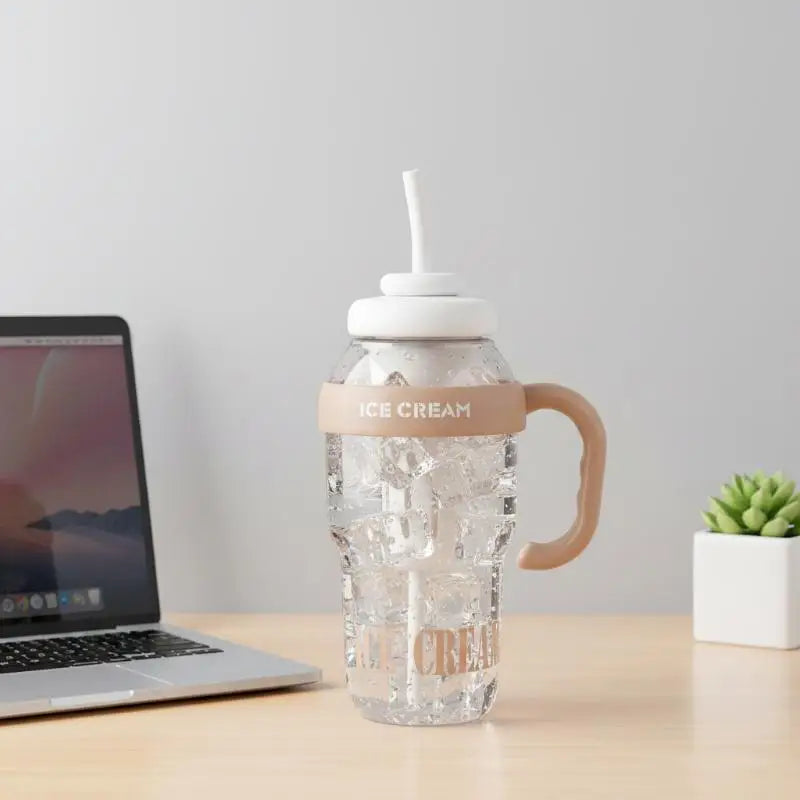 1300ML Plastic Water Bottle with Straw for Kids Large Capacity Cute Cup School Travel Outdoor