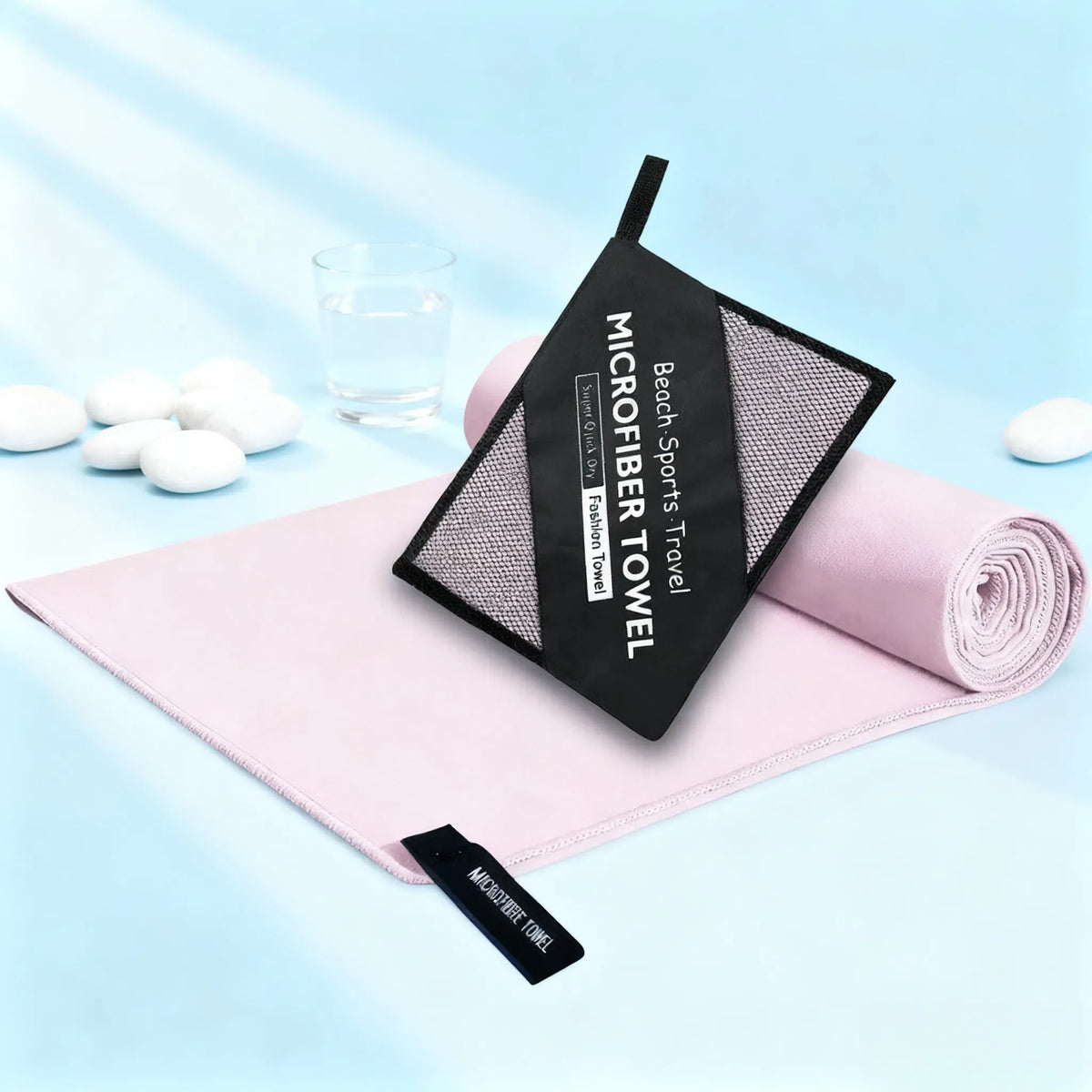 Microfiber Quick-Dry Lightweight Sandproof Towel Portable Compact for Swim Yoga Gym Beach Travel Sports Supplies