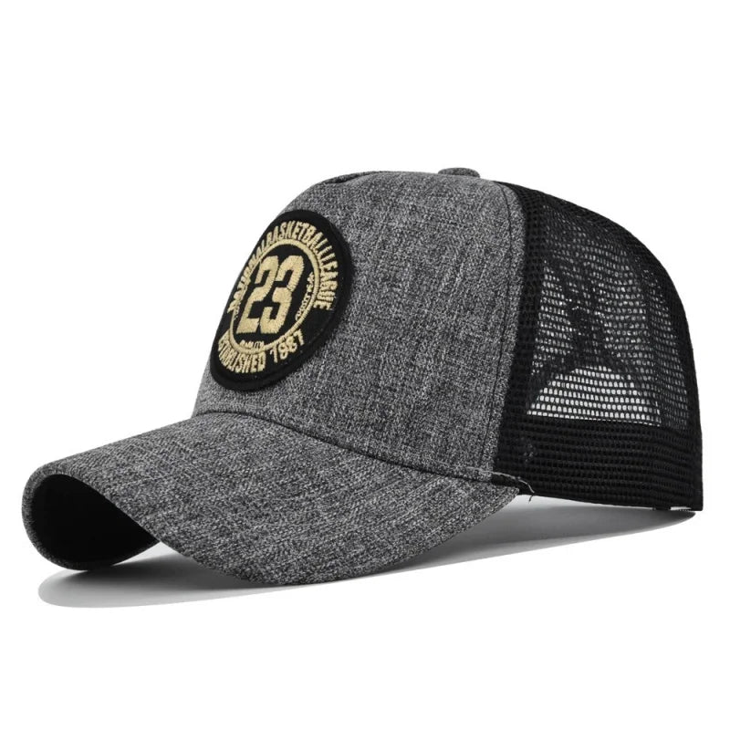 Summer Mesh Personality Sticker Embroidery Baseball Cap for Men Women Trucker Mesh Hat Outdoor Sports Running hat