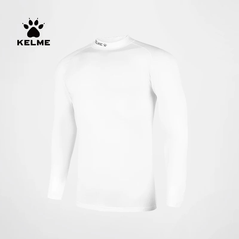 KELME Compression Tights Men Fitness Training Fleece Elasticity t-shirt Long Sleeves Quick-drying Running Shirt 8161TL1004