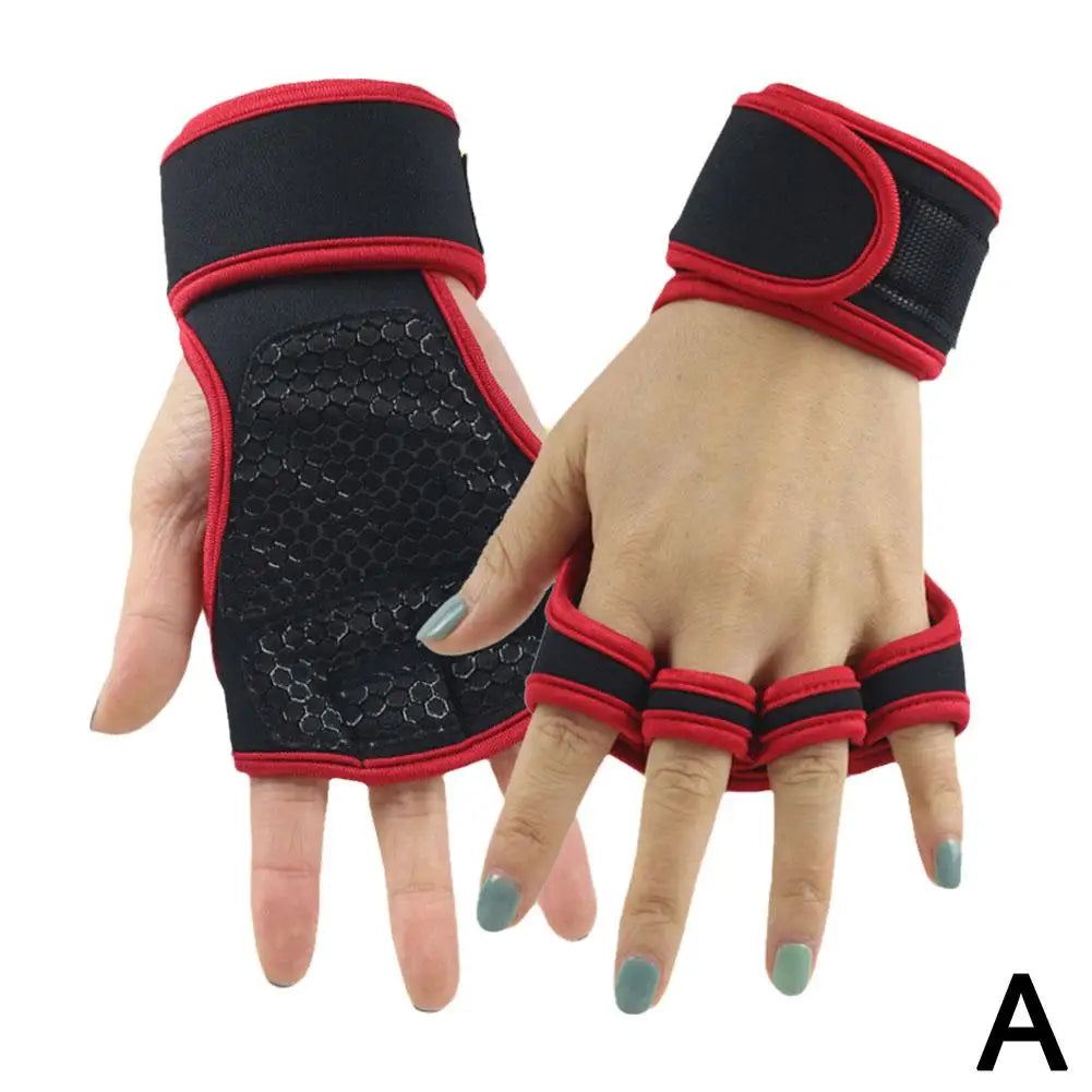 Half Finger Weight Training Gloves Men Women Fitness Wrist Palm Protector Gloves Training Dumbbells Anti-Callus Anti Slip Gloves