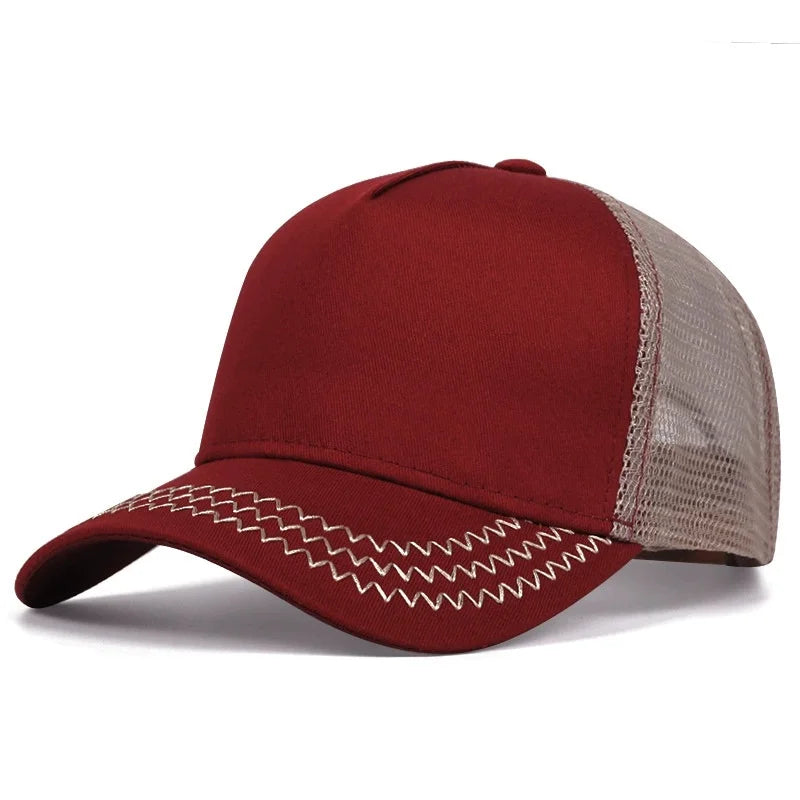 Unisex Lightweight Solid Color Baseball Cap Breathable Net Summer Shade Outdoor Hat for Men And Women Simple Basic Style