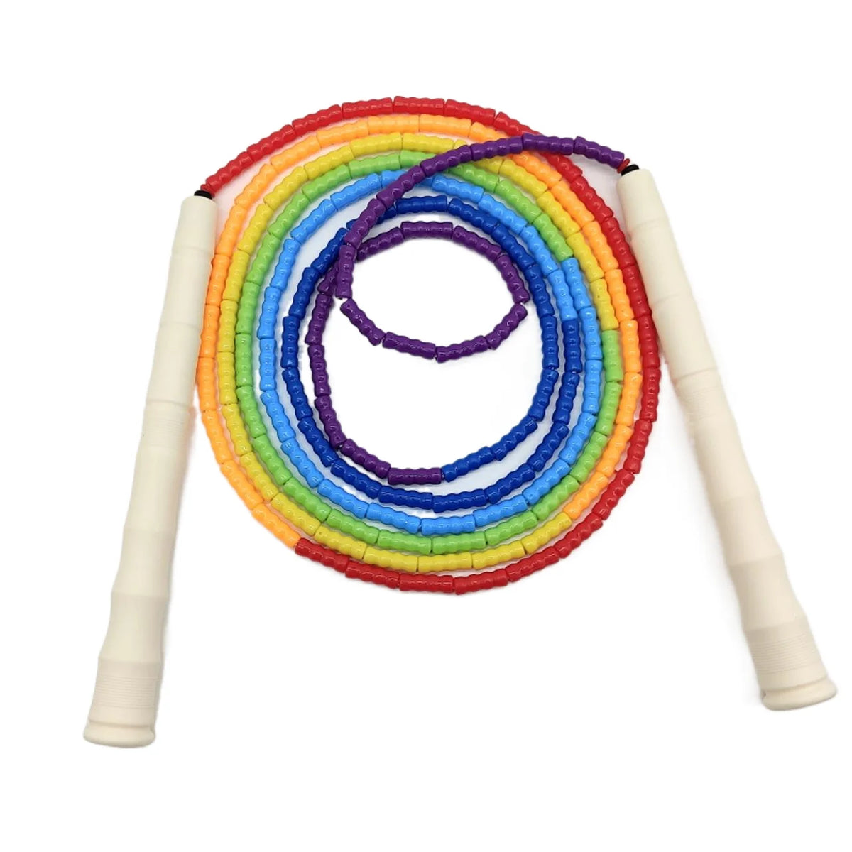NEVERTOOLATE 20CM LONG HANDLE 3 meter length between handles beaded skipping rope soft PVC beads adult skill tricks tall people