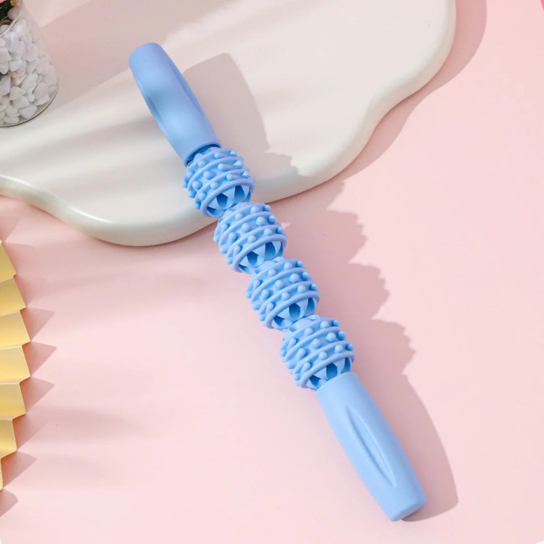 Massage stick, spiked roller, leg muscle relaxer, yoga roller, slimming calf roller, full-body massage yoga stick