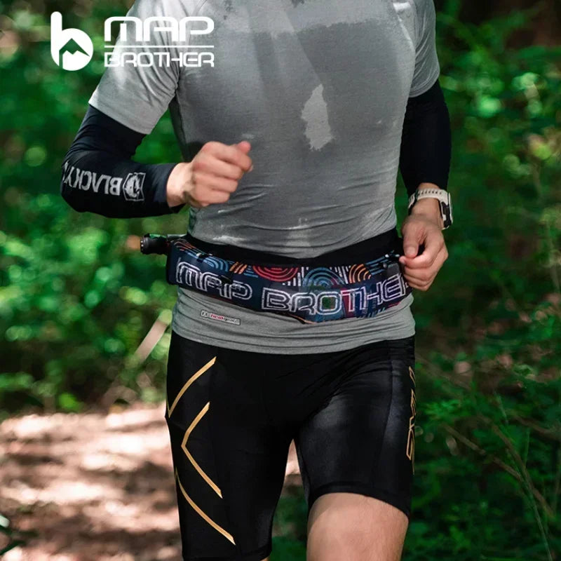MAP BROTHER W1002 Hydration Running Belt Waist Pack Travel Money Bag Trail Marathon Gym Workout Fitness Mobile Phone Holder Bag