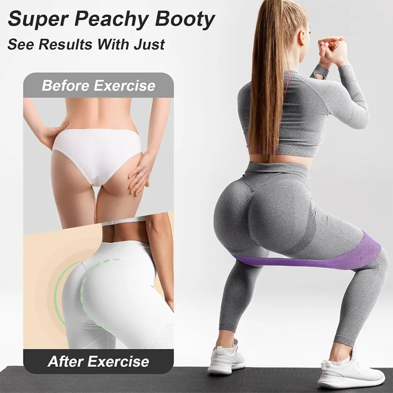 3Pcs Fabric Resistance Hip Booty Bands Glute Thigh Elastic Workout Squat Circle Stretch Fitness Strips Loops Yoga Gym Equipment