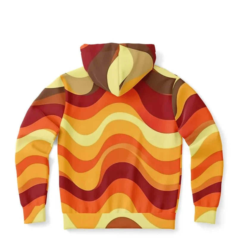 Colors Wave Stripe Art Pattern Hoodie Men Camouflage Polka Dot Stripes Design Hooded Coat 2025 Autumn New Street Trend Hoodies