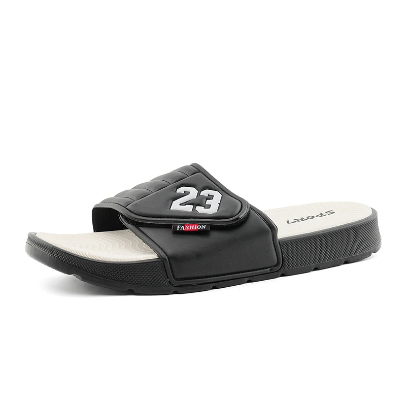 Men's Adjustable Camo Sandals Hook & Loop Summer Slides Breathable Comfortable Outdoor Slippers Non-Slip