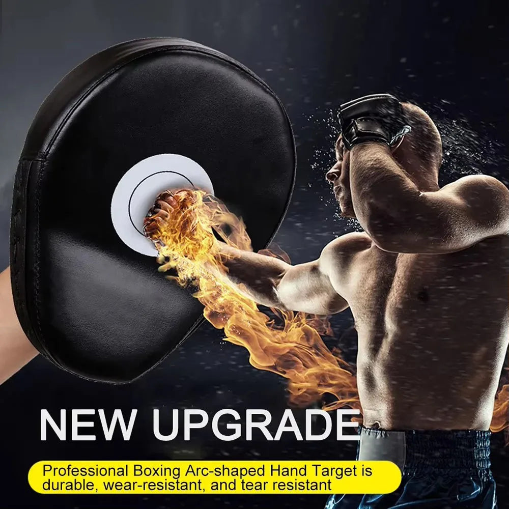 New 2pc Curved Boxing Bag Boxing Equipment Focus Punching Bags For Taekwondo Muay Thai Karate Adults Kids PU Training Paws Pads