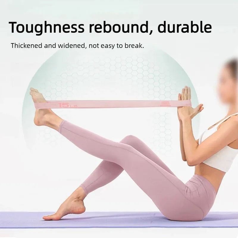 2026 New 15LB-50LB Yoga Elastic Ring Different Level Elastic Yoga Band Stretch Strap Stretch Fitness Bands Home Exercise