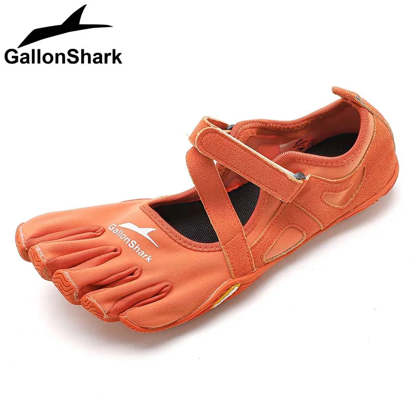 GallonShark Adult Non-Slip Closed-Toe Five-Finger Shoes, Supportive Barefoot Shoes for Yoga, Pilates & Home Exercise Sessions
