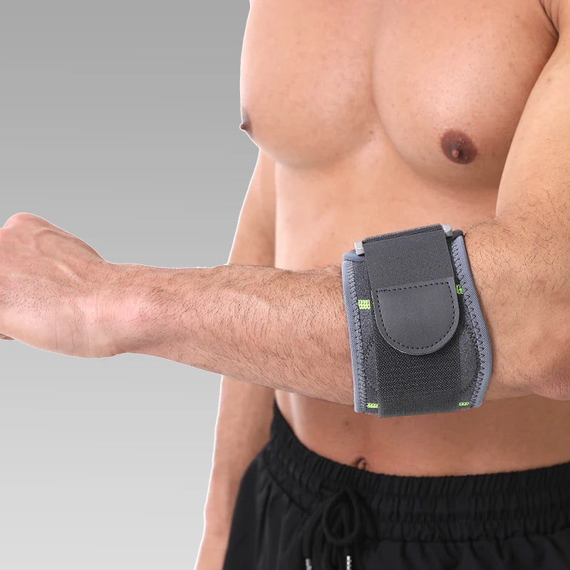 1pc Adjustable Elbow Support Brace, Compression Elbow Strap with Stabilizing Support for Tennis, Basketball, Golf, Gym & Sports