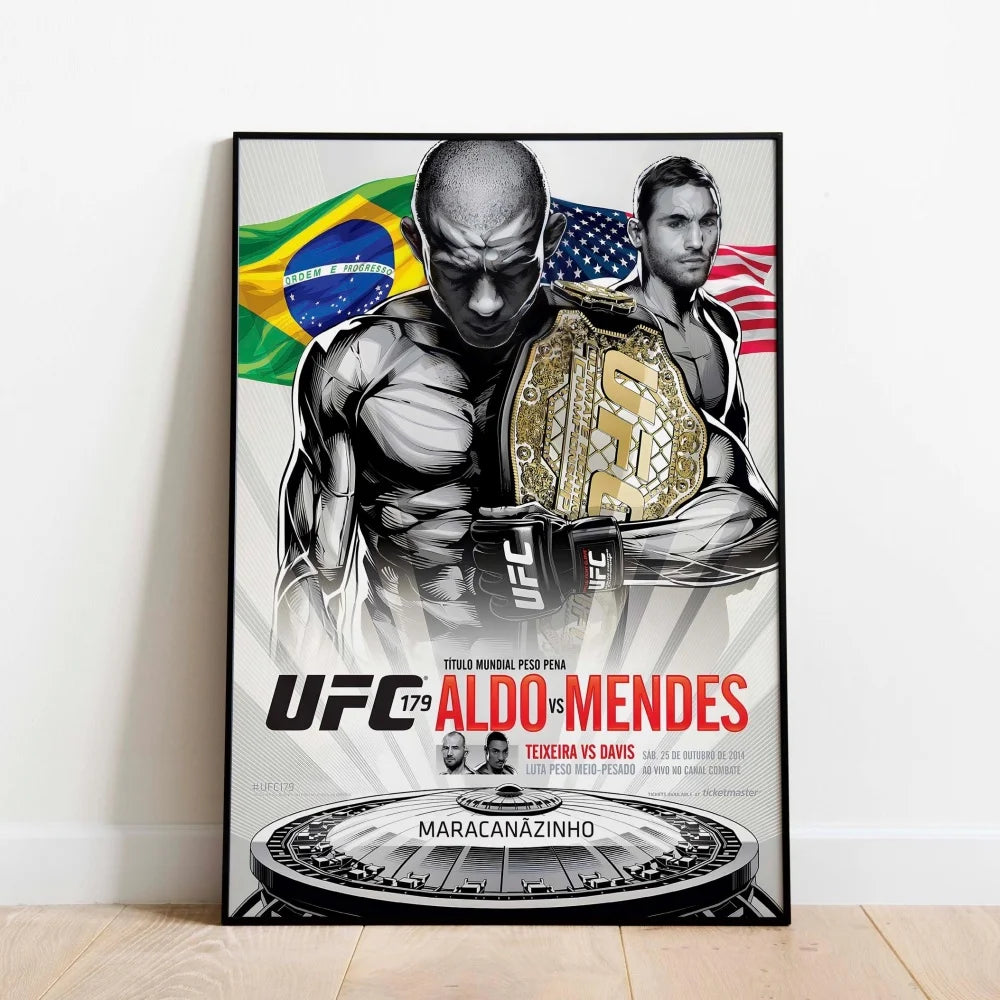 Famous Boxing Legends Posters Fighting UFC 143-180 JONES ALDO Poster Canvas Print Painting Wall Decor Gym Home Mural Cuadros