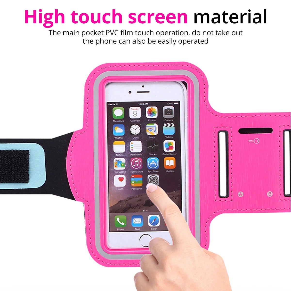 ANKNDO Outdoor Sports Phone Holder Armband Case for Samsung Gym Running Phone Bag Arm Band Case for iPhone 14 13 12 Pro Max