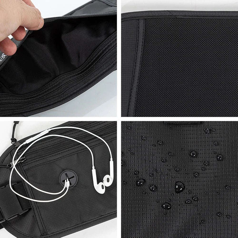 Sport Fanny Pack for Travel - Adjustable Running Belt, Phone Pouch & Essentials Holder for Hiking, Jogging,Outdoor