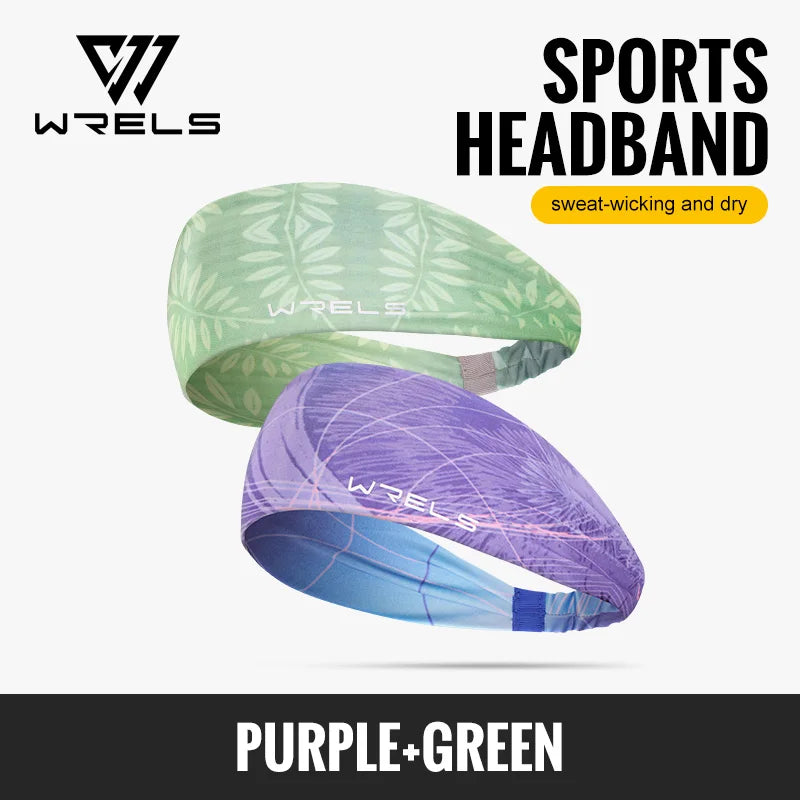 WRELS Sports Headbands for Men Women Elastic Sweatbands Non Slip Hair Bands for Gym Yoga Running Fitness Outdoor Sports Headband