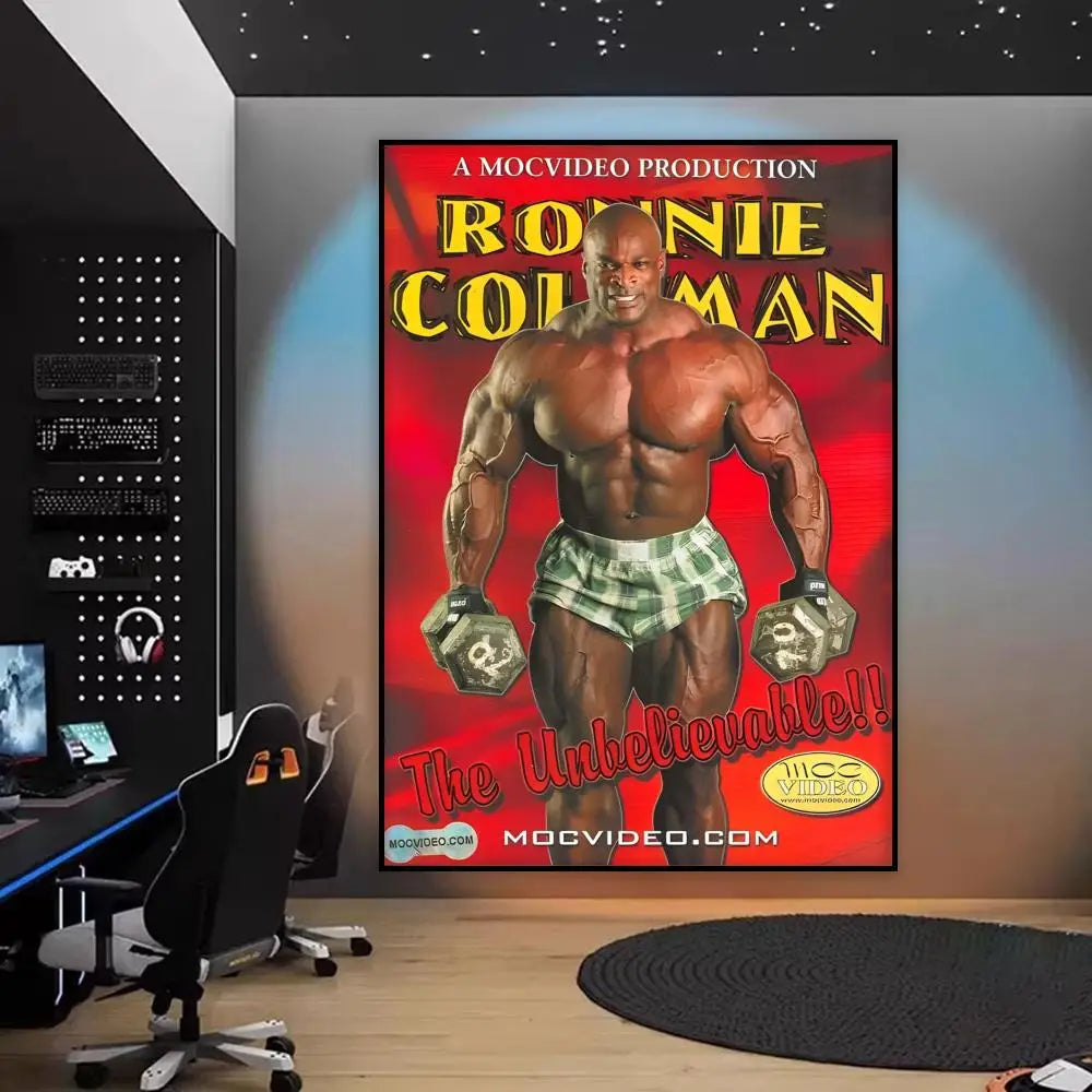 Bodybuilding Champion R-Ronnie C-Coleman Painting Calligraphy HD Canvas Poster Crease Free Waterproof All Space Wall Decor